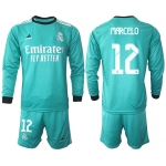 Men 2021-2022 Club Atletico Madrid second away blue Long Sleeve 12 Soccer Jersey