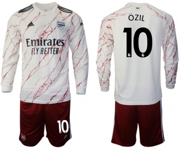 Men 2020-2021 club Arsenal away long sleeve 10 white Soccer Jerseys