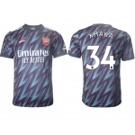 Men 2021-2022 Club Arsenal Second away aaa version blue 34 Soccer Jersey