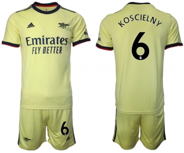 Men 2021-2022 Club Arsenal away yellow 6 Soccer Jersey