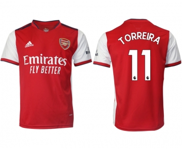 Men 2021-2022 Club Arsenal home aaa version red 11 Soccer Jersey