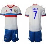 Men 2020-2021 European Cup Russia away white 7 Adidas Soccer Jersey