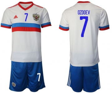 Men 2020-2021 European Cup Russia away white 7 Adidas Soccer Jersey