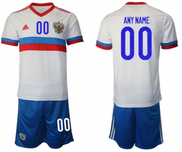 Men 2020-2021 European Cup Russia away white customized Adidas Soccer Jersey