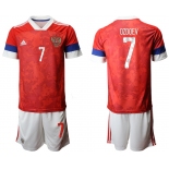 Men 2021 European Cup Russia red home 7 Soccer Jerseys