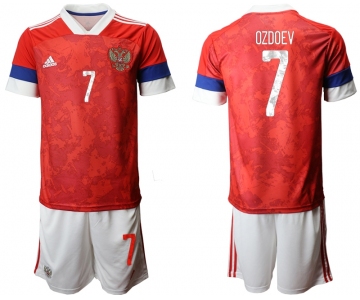 Men 2021 European Cup Russia red home 7 Soccer Jerseys