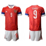 Men 2021 European Cup Russia red home 9 Soccer Jerseys