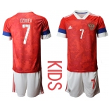 Youth 2021 European Cup Russia red home 7 Soccer Jerseys