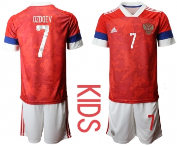 Youth 2021 European Cup Russia red home 7 Soccer Jerseys