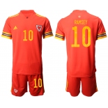 Men 2021 European Cup Welsh home red 10 Soccer Jersey