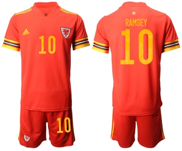 Men 2021 European Cup Welsh home red 10 Soccer Jersey