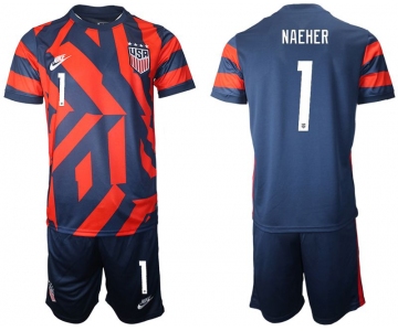 Men 2020-2021 National team United States away 1 blue Nike Soccer Jersey