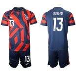 Men 2020-2021 National team United States away 13 blue Nike Soccer Jerseys