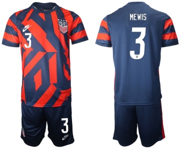 Men 2020-2021 National team United States away 3 blue Nike Soccer Jersey