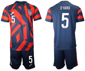 Men 2020-2021 National team United States away 5 blue Nike Soccer Jersey