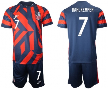Men 2020-2021 National team United States away 7 blue Nike Soccer Jersey