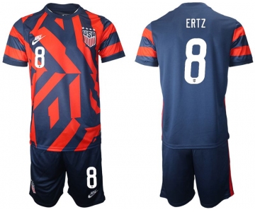 Men 2020-2021 National team United States away 8 blue Nike Soccer Jersey