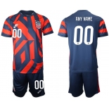 Men 2020-2021 National team United States away customized blue Nike Soccer Jersey