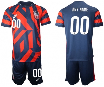 Men 2020-2021 National team United States away customized blue Nike Soccer Jersey