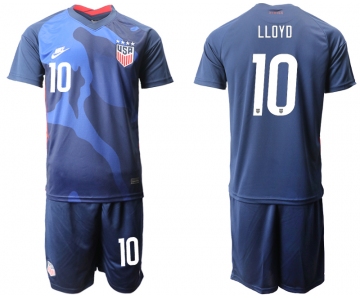 Men 2020-2021 Season National team United States away blue 10 Soccer Jersey1
