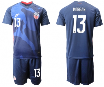 Men 2020-2021 Season National team United States away blue 13 Soccer Jersey