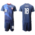 Men 2020-2021 Season National team United States away blue 18 Soccer Jersey
