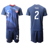 Men 2020-2021 Season National team United States away blue 2 Soccer Jersey1