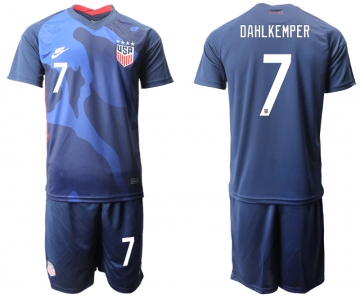 Men 2020-2021 Season National team United States away blue 7 Soccer Jersey