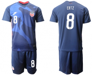 Men 2020-2021 Season National team United States away blue 8 Soccer Jersey