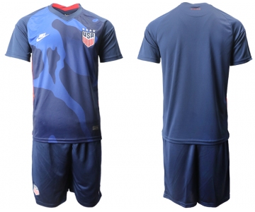 Men 2020-2021 Season National team United States away blue Soccer Jersey