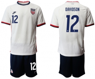 Men 2020-2021 Season National team United States home white 12 Soccer Jersey1
