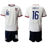 Men 2020-2021 Season National team United States home white 16 Soccer Jersey