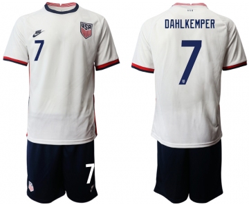 Men 2020-2021 Season National team United States home white 7 Soccer Jersey