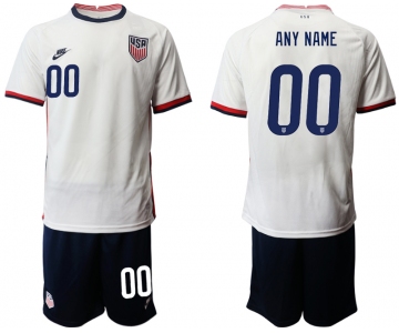 Men 2020-2021 Season National team United States home white customized Soccer Jersey
