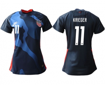 Women 2020-2021 Season National Team America away aaa 11 blue Soccer Jerseys