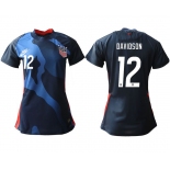 Women 2020-2021 Season National Team America away aaa 12 blue Soccer Jerseys
