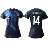 Women 2020-2021 Season National Team America away aaa 14 blue Soccer Jerseys