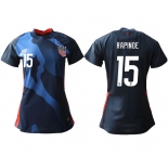 Women 2020-2021 Season National Team America away aaa 15 blue Soccer Jerseys