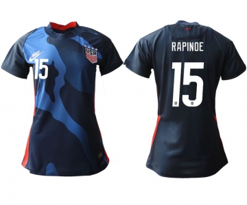 Women 2020-2021 Season National Team America away aaa 15 blue Soccer Jerseys