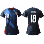 Women 2020-2021 Season National Team America away aaa 18 blue Soccer Jerseys