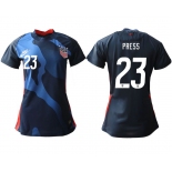 Women 2020-2021 Season National Team America away aaa 23 blue Soccer Jerseys