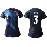 Women 2020-2021 Season National Team America away aaa 3 blue Soccer Jerseys