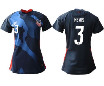 Women 2020-2021 Season National Team America away aaa 3 blue Soccer Jerseys