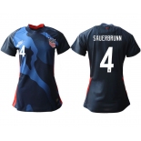 Women 2020-2021 Season National Team America away aaa 4 blue Soccer Jerseys