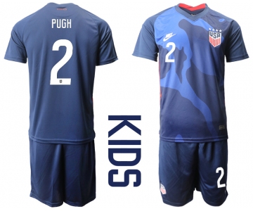Youth 2020-2021 Season National team United States away blue 2 Soccer Jersey