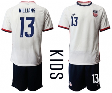 Youth 2020-2021 Season National team United States home white 13 Soccer Jersey1