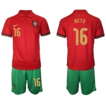 Men 2020-2021 European Cup Portugal home red 16 Nike Soccer Jersey