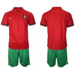 Men 2020-2021 European Cup Portugal home red blank Nike Soccer Jersey