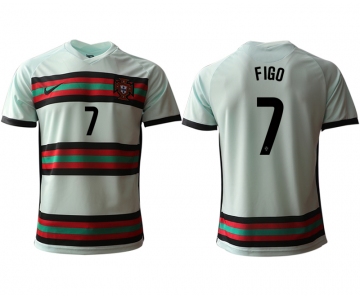 Men 2021 Europe Portugal away AAA version 7 white soccer jerseys