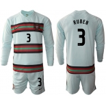 Men 2021 European Cup Portugal away Long sleeve 3 soccer jerseys